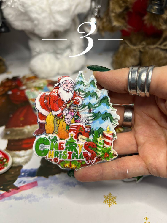 مگنت یخچال کریسمس طرح بابانوئل